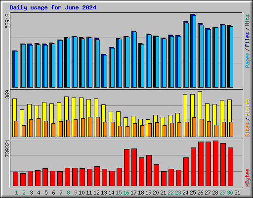 Daily usage for June 2024