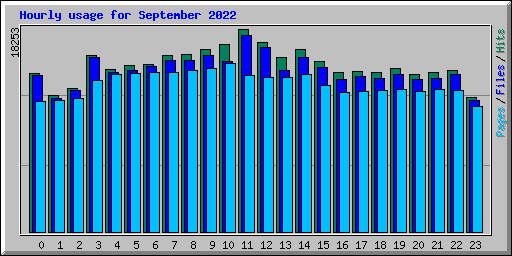 Hourly usage for September 2022