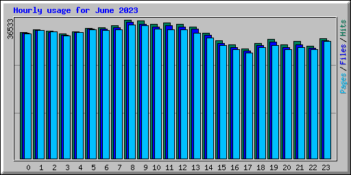 Hourly usage for June 2023