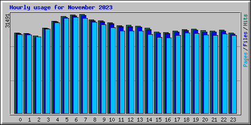 Hourly usage for November 2023