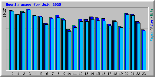 Hourly usage for July 2025
